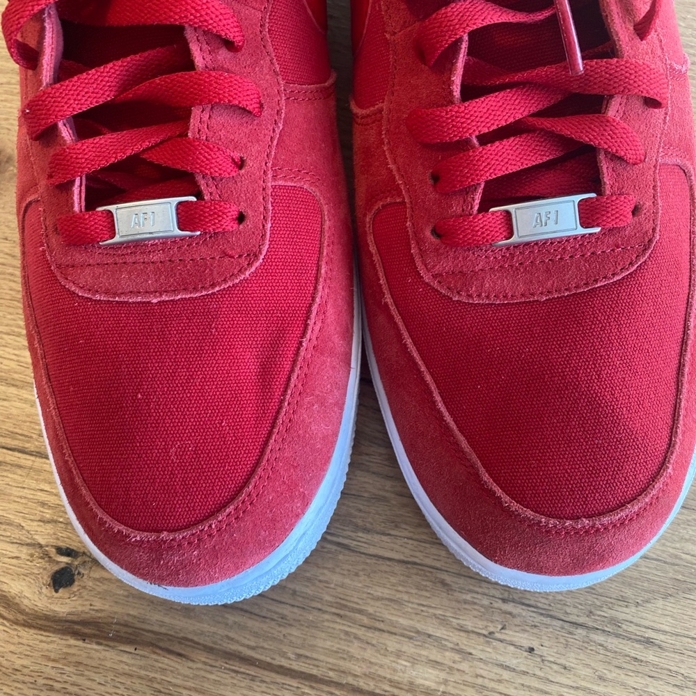 Nike Air Force 1 High Top Red Men’s Size 13 Preowned - Picture 5 of 9